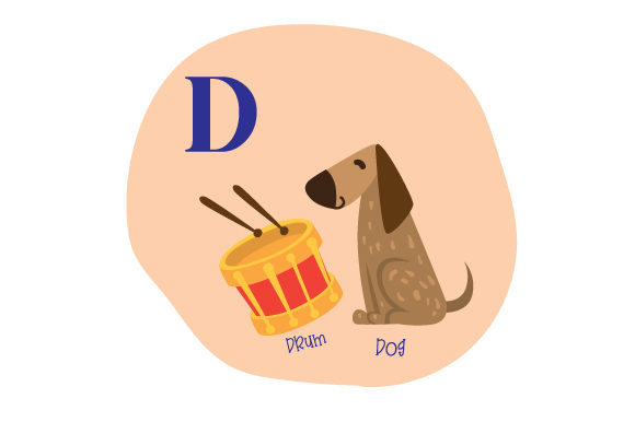 Alphabet Infographic D for School Crafts