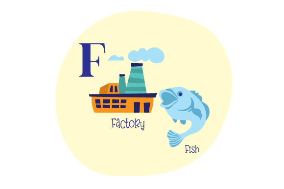 Alphabet Infographic F for School Crafts