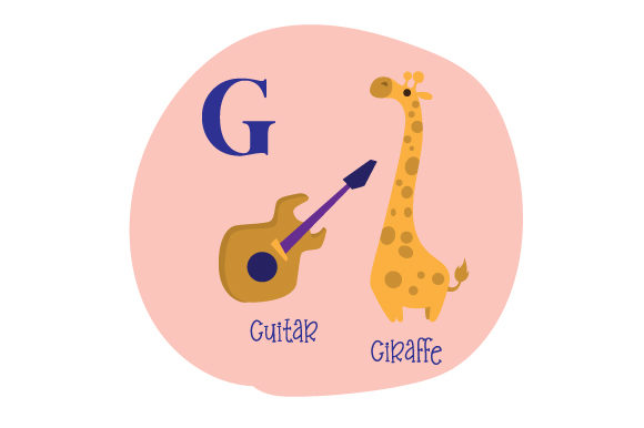 Alphabet Infographic G for Crafts and School Projects