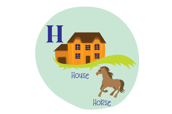 Alphabet Infographic H for Crafts and School Projects
