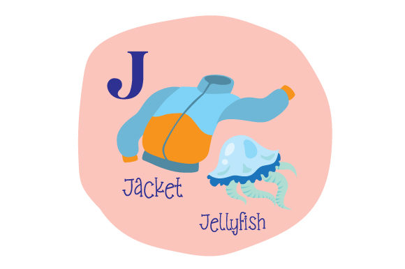 Alphabet Infographic J for School Crafts