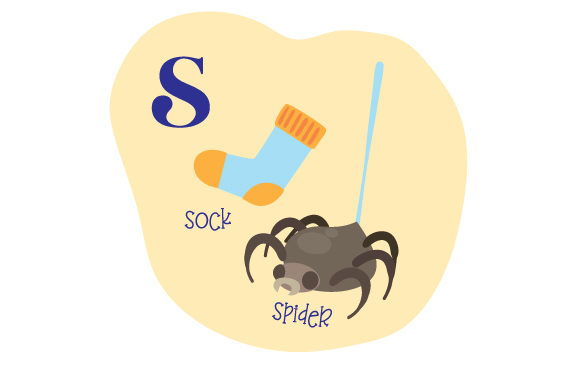 Alphabet Infographic S for Crafts and School Projects