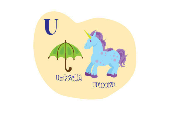 Alphabet Infographic U for School Crafts