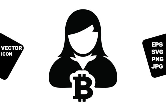 Avatar Icon Vector Bitcoin Blockchain Graphics