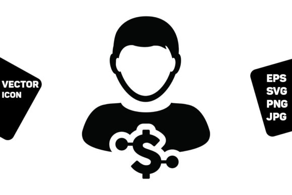 Banking Icon Vector Digital Dollar User - A Modern Graphic Asset for Content Design