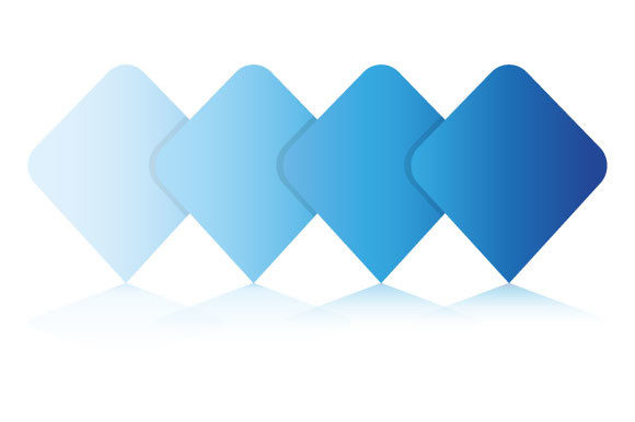 Blue Rectangle Diagram Infographics for Branding and Design