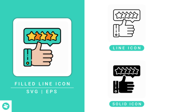 Customer Experience Icons Set for Web and Editorial Design