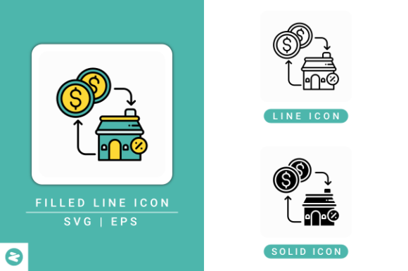 Estate Icons Set for Web and Editorial Design