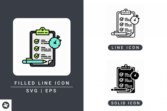 Fast Exam Icons Set: A Versatile Graphic Design Asset for Branding