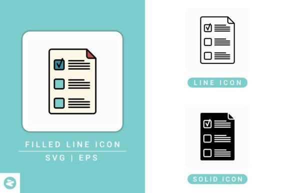 Form Icons Set for Commercial Graphics and Digital Product Creation
