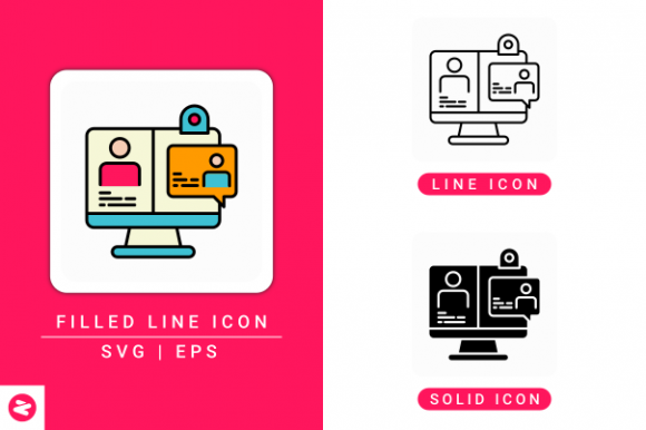 Online Meeting Icons Set Review for Embroidery Projects