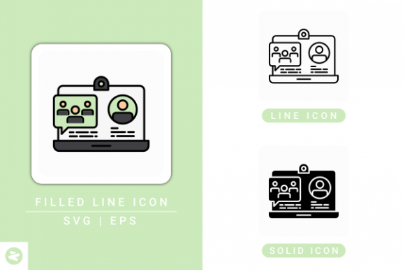 Online Webinar Icons Set Review for Embroidery Projects