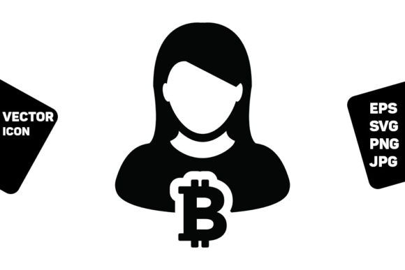 Person Icon Vector Bitcoin Blockchain Graphics