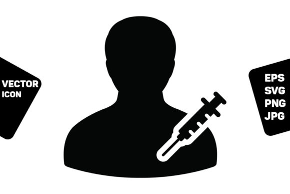 Pharma Industry Icon Vector with Vaccine Graphics