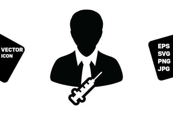 Pharmacist Icon Vector Vaccine User Graphics