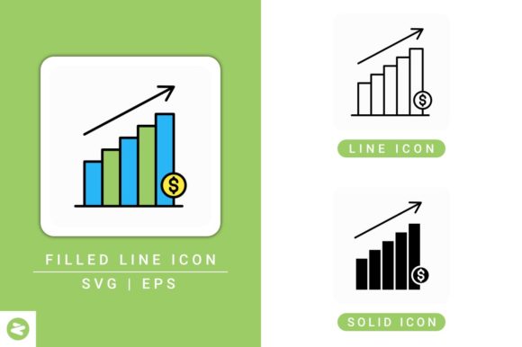 Profit Icons Set for Handmade Graphics