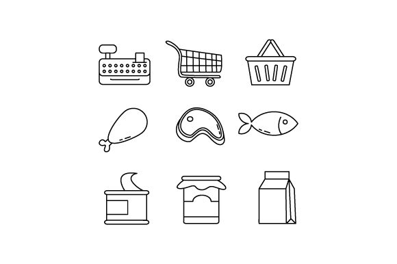 Supermarket Line Thin Icon Collection Review