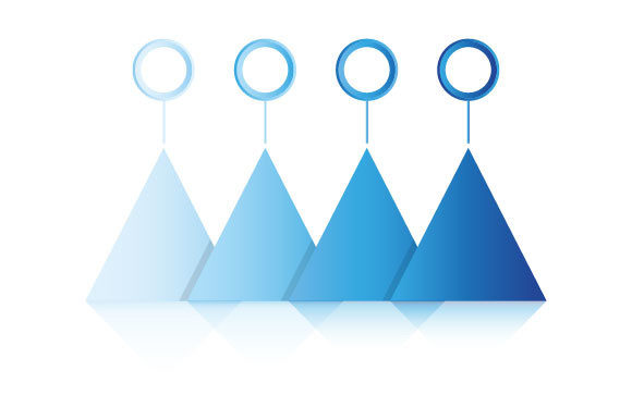 Triangle Process Diagram Infographics for Modern Graphics