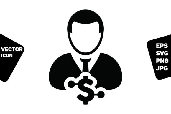 User Icon Vector Digital Dollar Currency